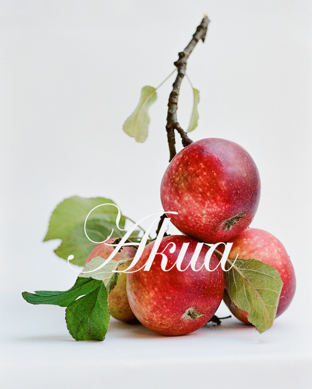 Three red apples.