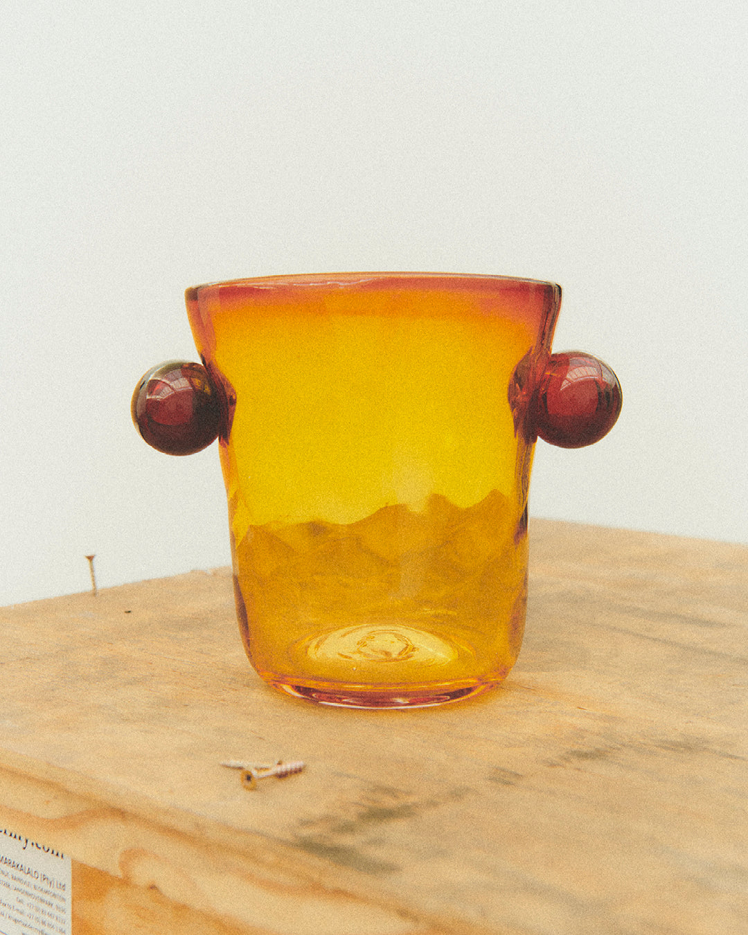 Akua Objects Glassware. Mouth blown and handmade Bohemian Glassware. Made in Bohemia. The Oliver vase is named after friend and muse of Akua Objects, Oliver Fussing. Different shapes meet and create a sculptural silhouette. The Oliver vase could have been born during the art deco period and act as a contemporary piece in Akua Object’s poetic universe. It takes four people to create each Oliver vase.
