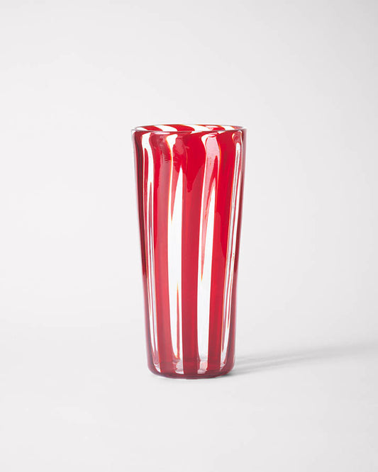 Large striped handmade Augusta Glass in two colors