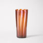 Large striped handmade Murano glass in two colors.